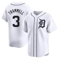 D.Tigers #3 Alan Trammell Player White Home Limited Edoa Stitched Jerseys