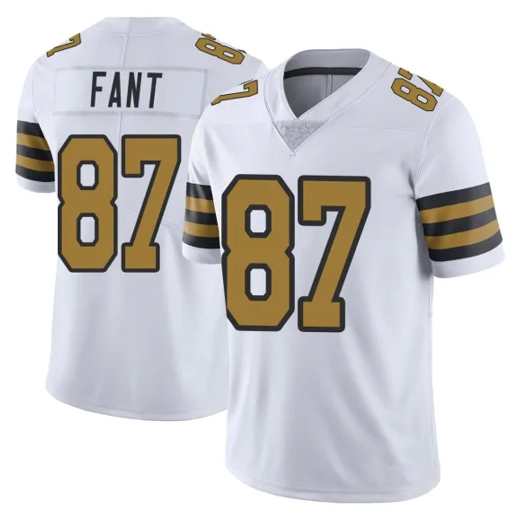 NO.Saints #87 Noah Fant Player White Limited Color Rush Home Game Edoa Stitched Jerseys
