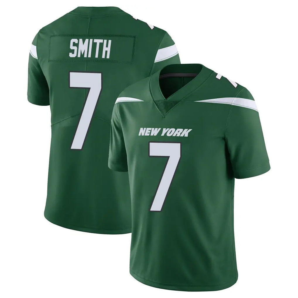 NY.Jets #7 Geno Smith Player Green Limited Vapor Home Game Edoa Stitched Jerseys