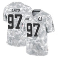 IN.Colts #97 Laiatu Latu Player Arctic Camo Salute To Service Limited Game Edoa Stitched Jerseys