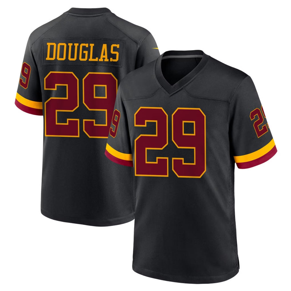W.Commanders #29 Rasul Douglas Player Black Limited Home Game Edoa Stitched Jerseys