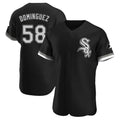C.White Sox #58 Seranthony Dom¨ªnguez Player Black Limited Elite Home Edoa Stitched Jerseys
