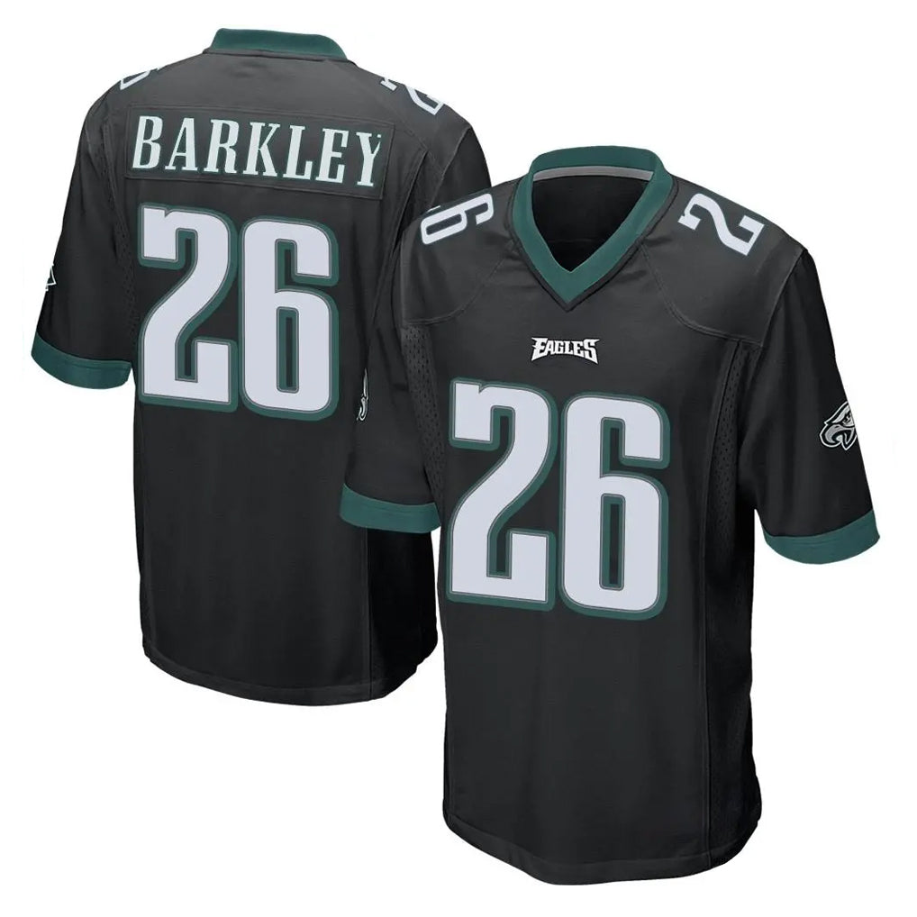 P.Eagles #26 Saquon Barkley Player Black Home Game Edoa Stitched Jerseys