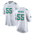 M.Dolphins #55 Aaron Brewer Player White Limited Home Game Edoa Stitched Jerseys