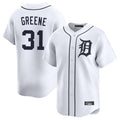 D.Tigers #31 Riley Greene Player White Home Limited Edoa Stitched Jerseys