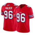 B.Bills #96 Deone Walker Player Red Vapor F.U.S.E. Jersey Limited Home Game Edoa Stitched Jerseys