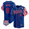 B.Orioles #8 Cal Ripken Player Royal USA 250 Independence Day Vapor Premier Limited Home Game Edoa Stitched Jerseys