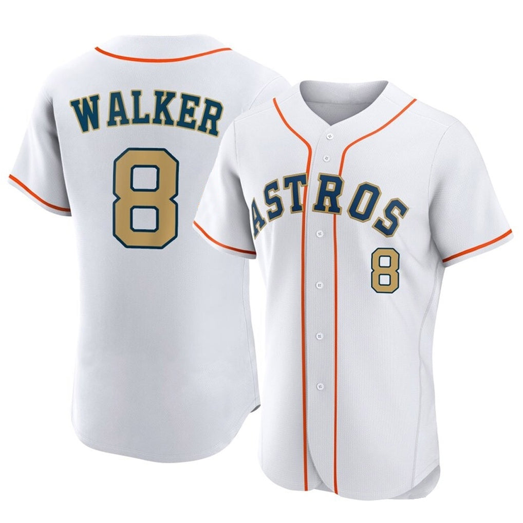 H.Astros #8 Christian Walker Player Gold Collection Limited Elite Home Edoa Stitched Jerseys
