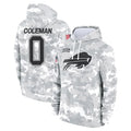 B.Bills #0 Keon Coleman Player Arctic Camo Salute to Service Hoodies Edoa Stitched Jerseys