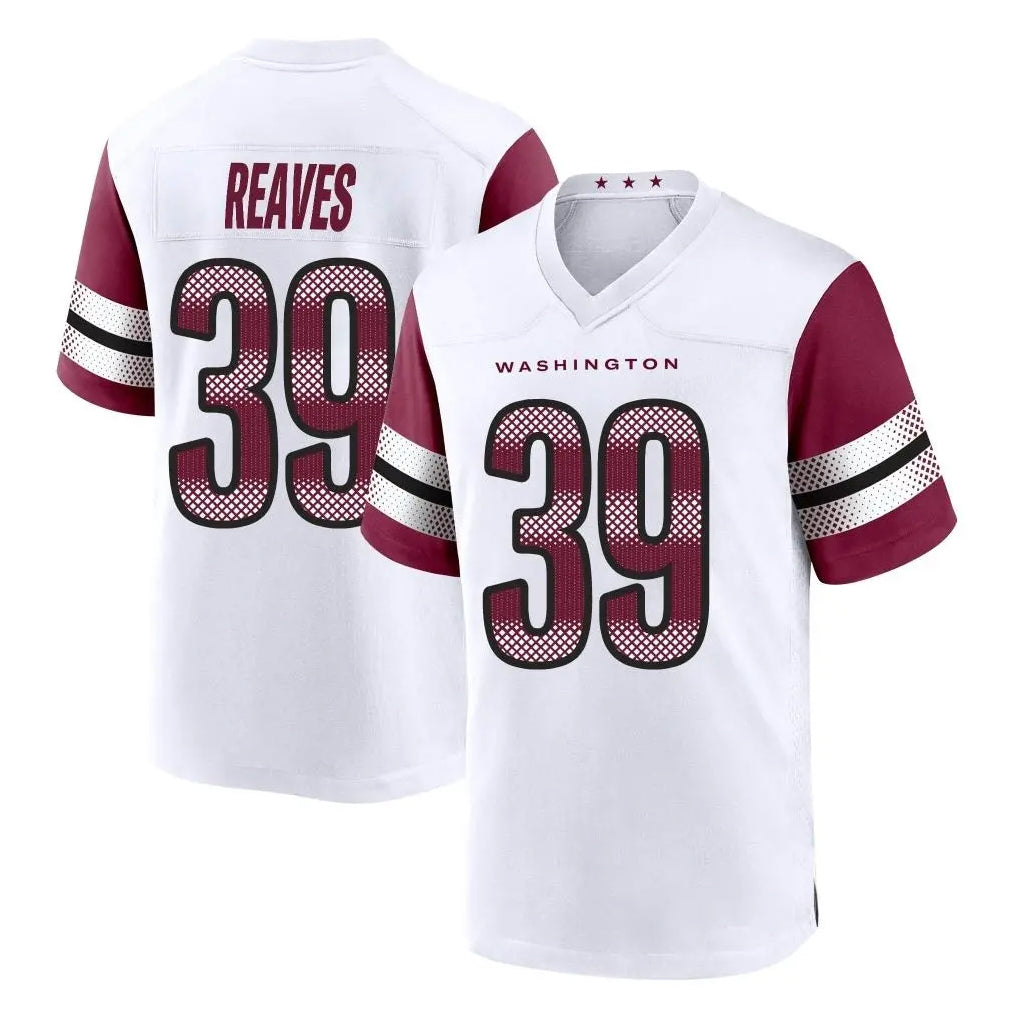 W.Commanders #39 Jeremy Reaves Player White Game Home Edoa Stitched Jerseys