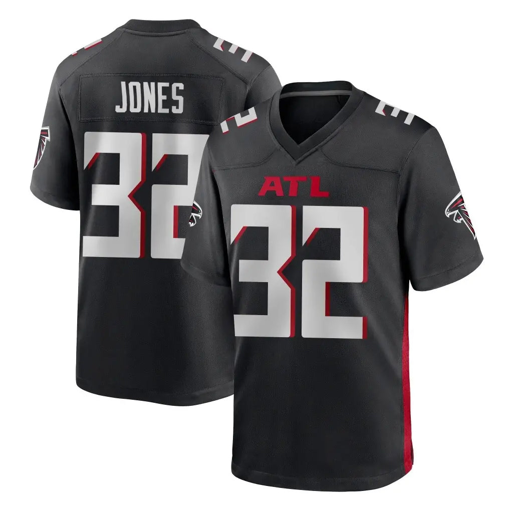 A.Falcons #32 Cash Jones Player Black Home Game Edoa Stitched Jerseys