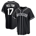 C.Rockies #17 Todd Helton Player Black Fashion Out Home Game Edoa Stitched Jerseys
