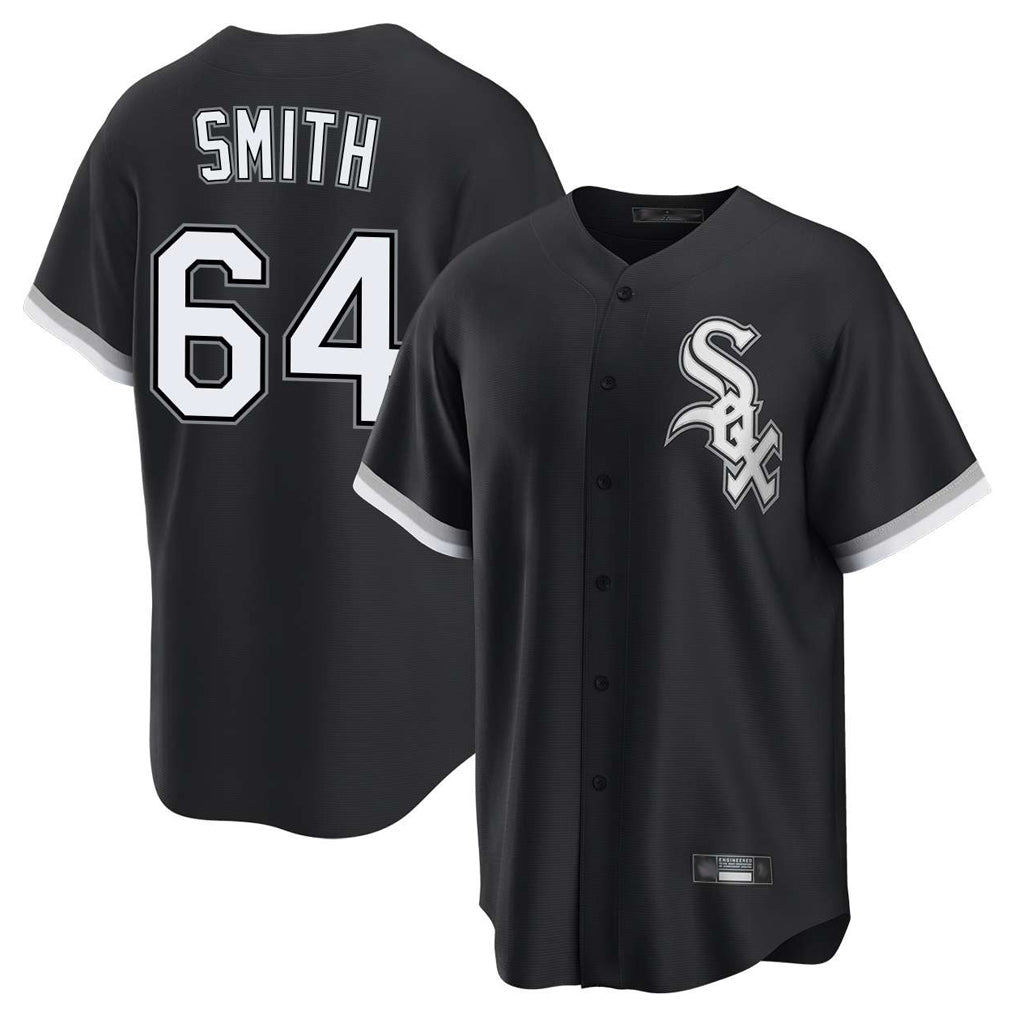 C.White Sox #64 Shane Smith Player Black Home Game Edoa Stitched Jerseys