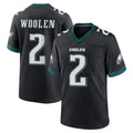 P.Eagles #2 Riq Woolen Player Black Game Home Edoa Stitched Jerseys