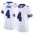 B.Bills #4 James Cook III Player White Vapor F.U.S.E. Limited Edoa Stitched Jerseys