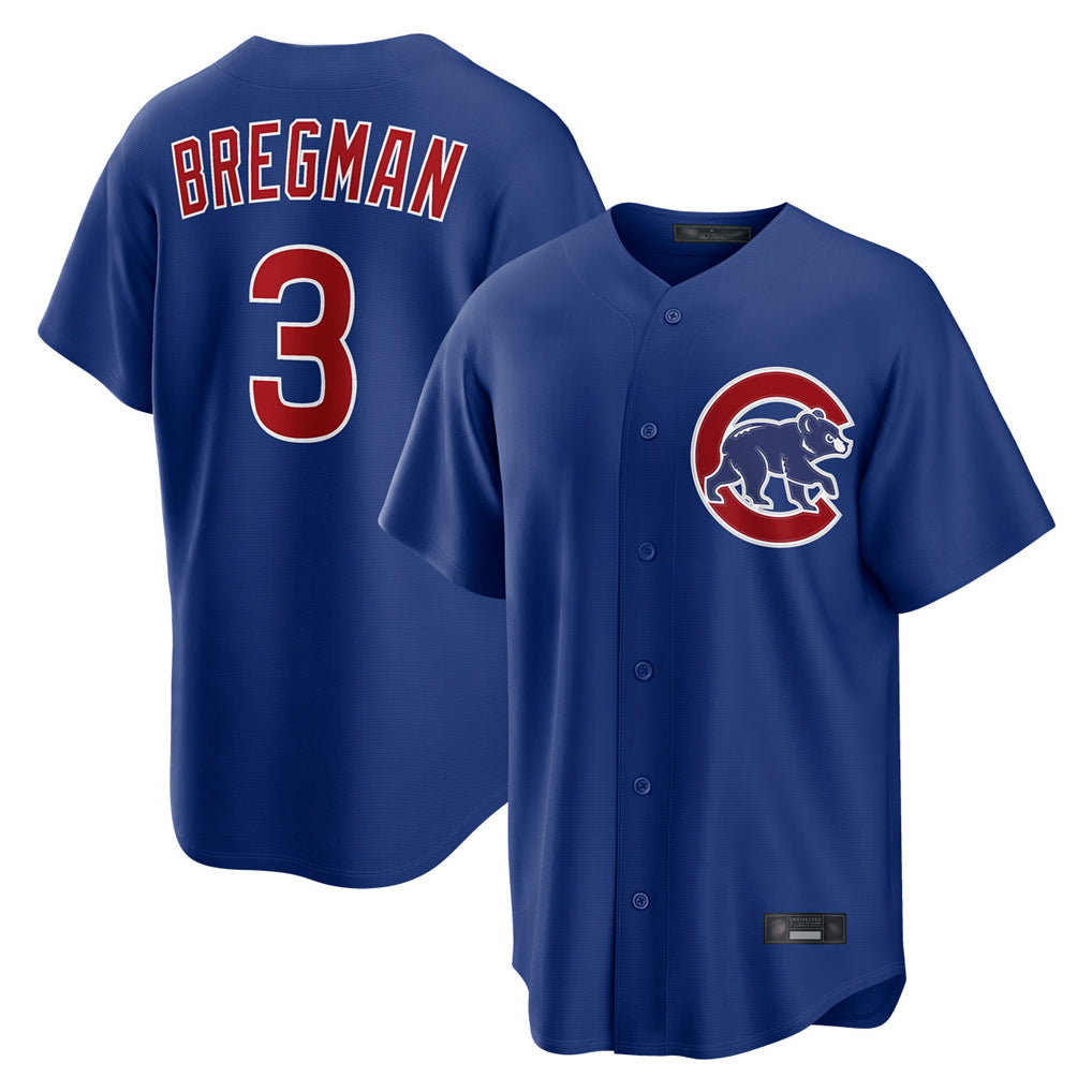 C.Cubs #3 Alex Bregman Player Royal Home Game Edoa Stitched Jerseys