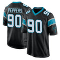 C.Panthers #90 Julius Peppers Player Black Game Edoa Stitched Jerseys