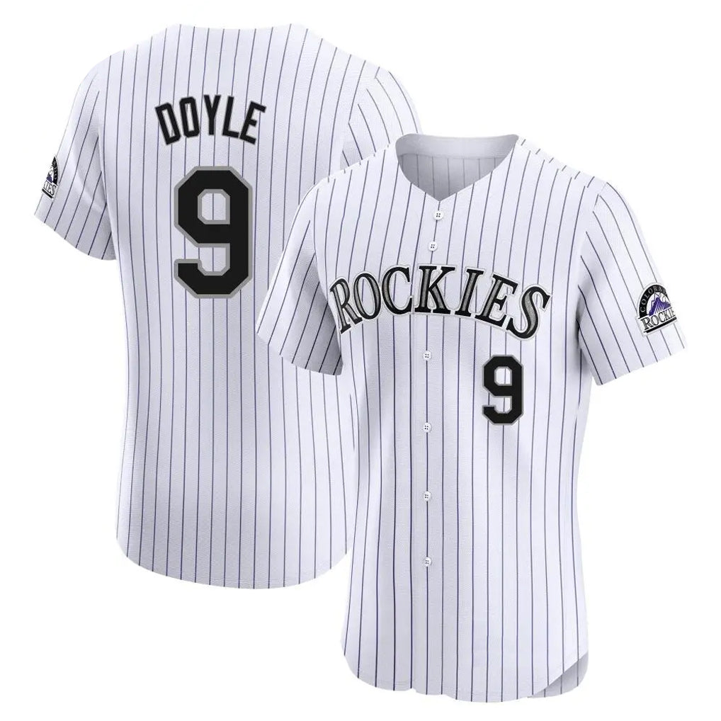 C.Rockies #9 Brenton Doyle Player White Limited Elite Home Edoa Stitched Jerseys