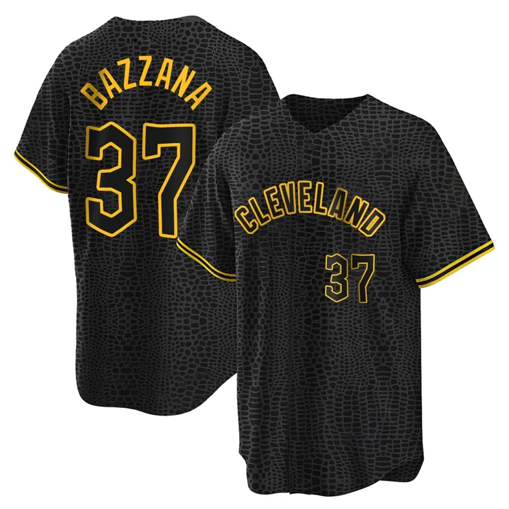 C.Guardians #37 Travis Bazzana Player Black Snake Skin City Home Game Edoa Stitched Jerseys