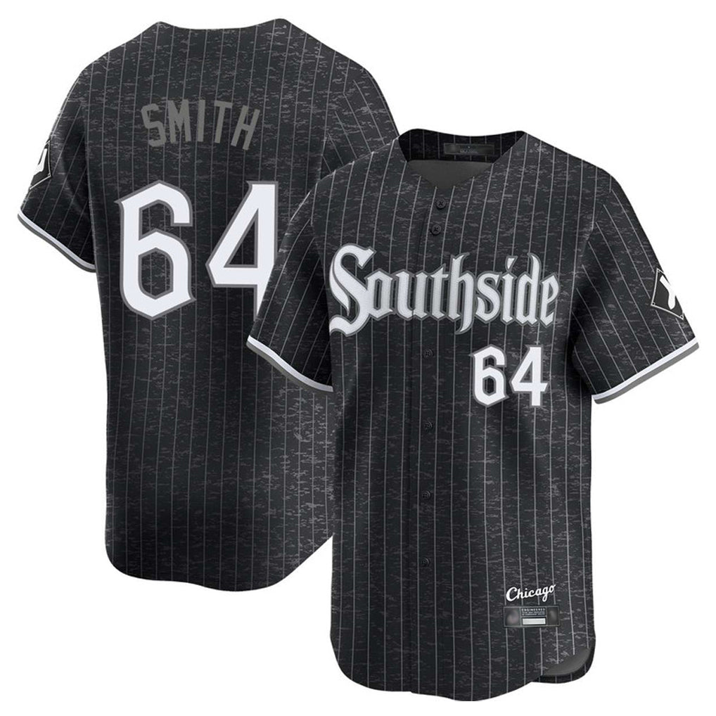 C.White Sox #64 Shane Smith Player Black City Connect Limited Home Edoa Stitched Jerseys