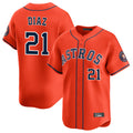 H.Astros #21 Yainer Diaz Player Orange Home Limited Edoa Stitched Jerseys
