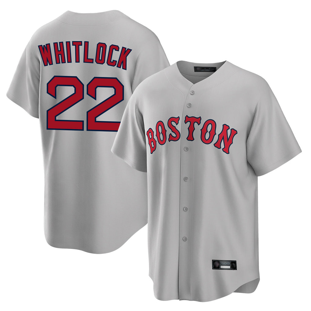 B.Red Sox #22 Garrett Whitlock Player Gray Road Home Game Edoa Stitched Jerseys