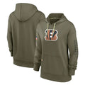 C.Bengals ## Bengals Blank Player Olive Salute to Service Performance Pullover Hoodie Limited Edoa Stitched Jerseys