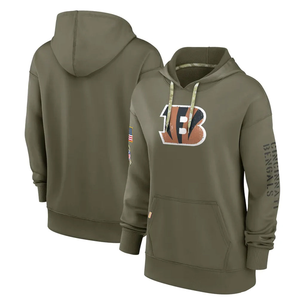 C.Bengals ## Bengals Blank Player Olive Salute to Service Performance Pullover Hoodie Limited Edoa Stitched Jerseys