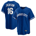 KC.Royals #16 Bo Jackson Player Royal Game Home Edoa Stitched Jerseys