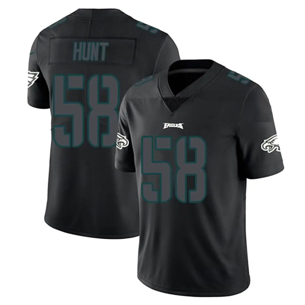 P.Eagles #58 Jalyx Hunt Player Limited Black Impact Home Game Edoa Stitched Jerseys