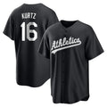 Athletics #16 Nick Kurtz Player Black Fashion Home Game Edoa Stitched Jerseys