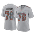 C.Bengals #78 Anthony Munoz Player Gray Atmosphere Fashion Game Edoa Stitched Jerseys