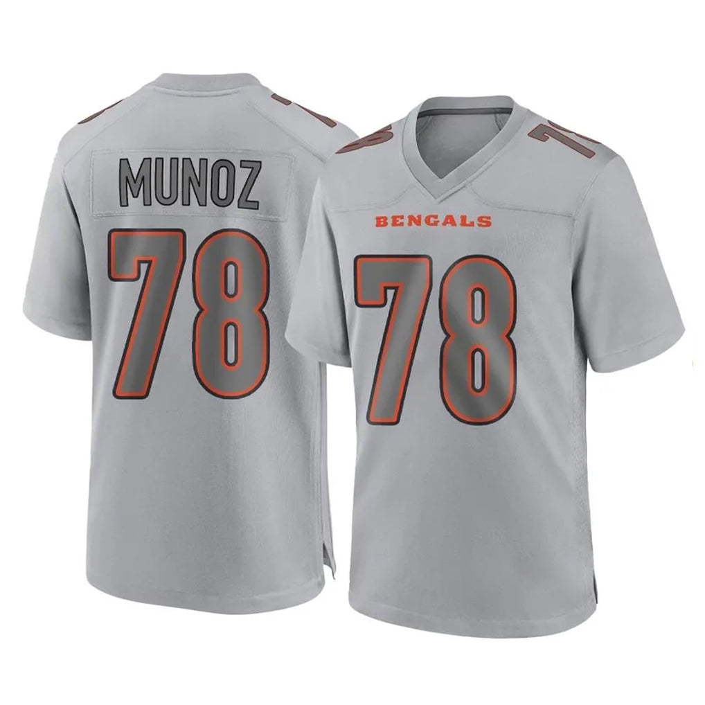 C.Bengals #78 Anthony Munoz Player Gray Atmosphere Fashion Game Edoa Stitched Jerseys