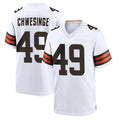 C.Browns #49 Carson Schwesinger Player White Home Game Edoa Stitched Jerseys