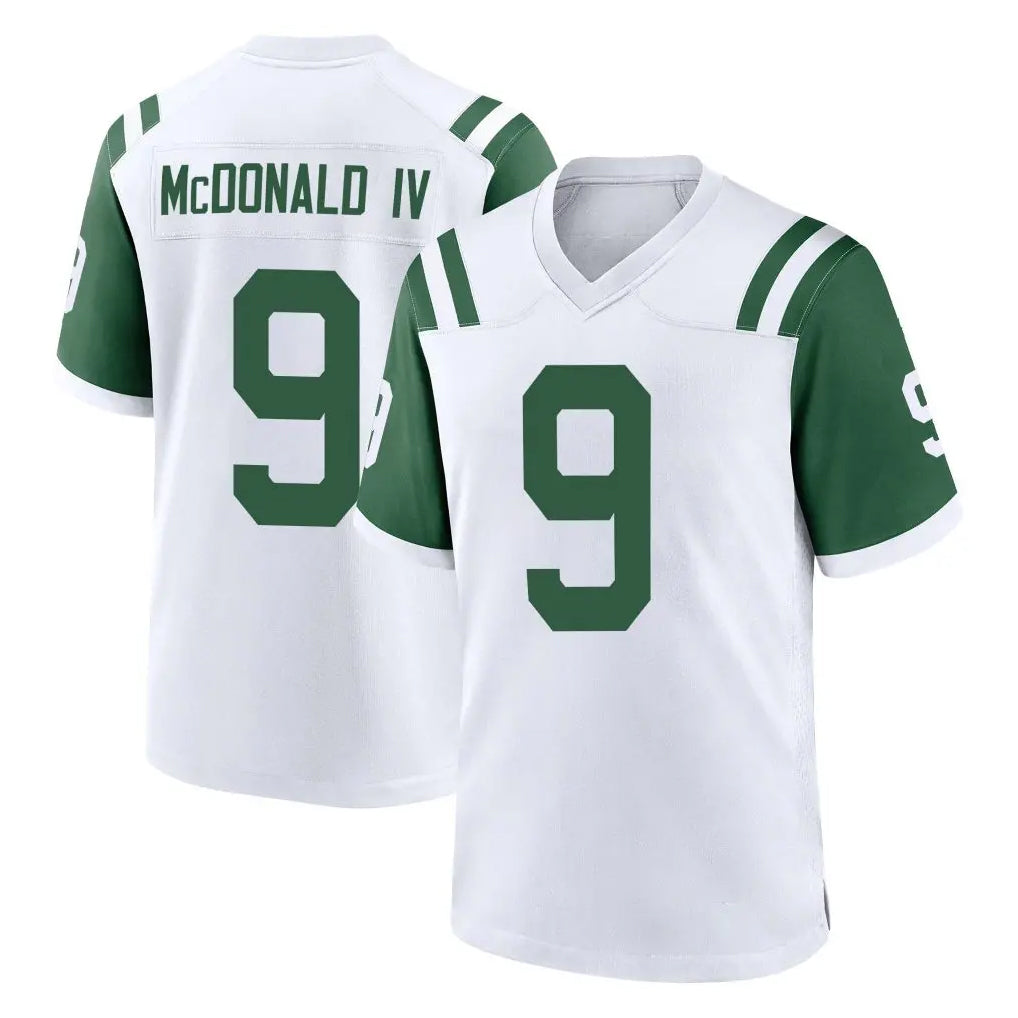 NY.Jets #9 Will McDonald IV Player White Classic Home Game Edoa Stitched Jerseys