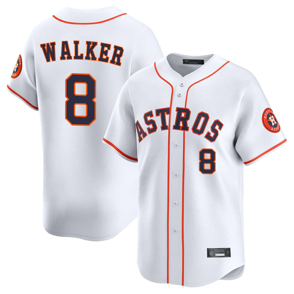 H.Astros #8 Christian Walker Player White Home Limited Edoa Stitched Jerseys