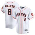 H.Astros #8 Christian Walker Player White Home Limited Edoa Stitched Jerseys