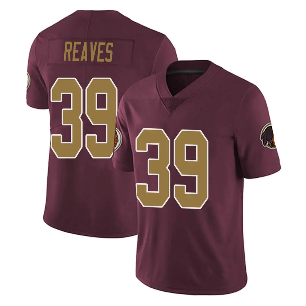 W.Commanders #39 Jeremy Reaves Player Burgundy Alternate Vapor Untouchable Home Game Edoa Stitched Jerseys