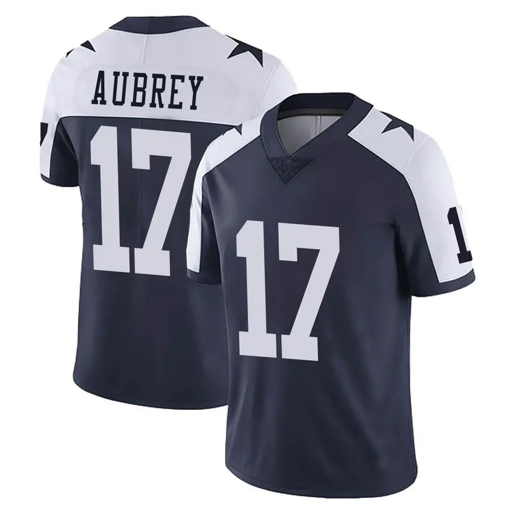 D.Cowboys #17 Brandon Aubrey Player Navy-White Limited Alternate Vapor Untouchable Home Game Edoa Stitched Jerseys
