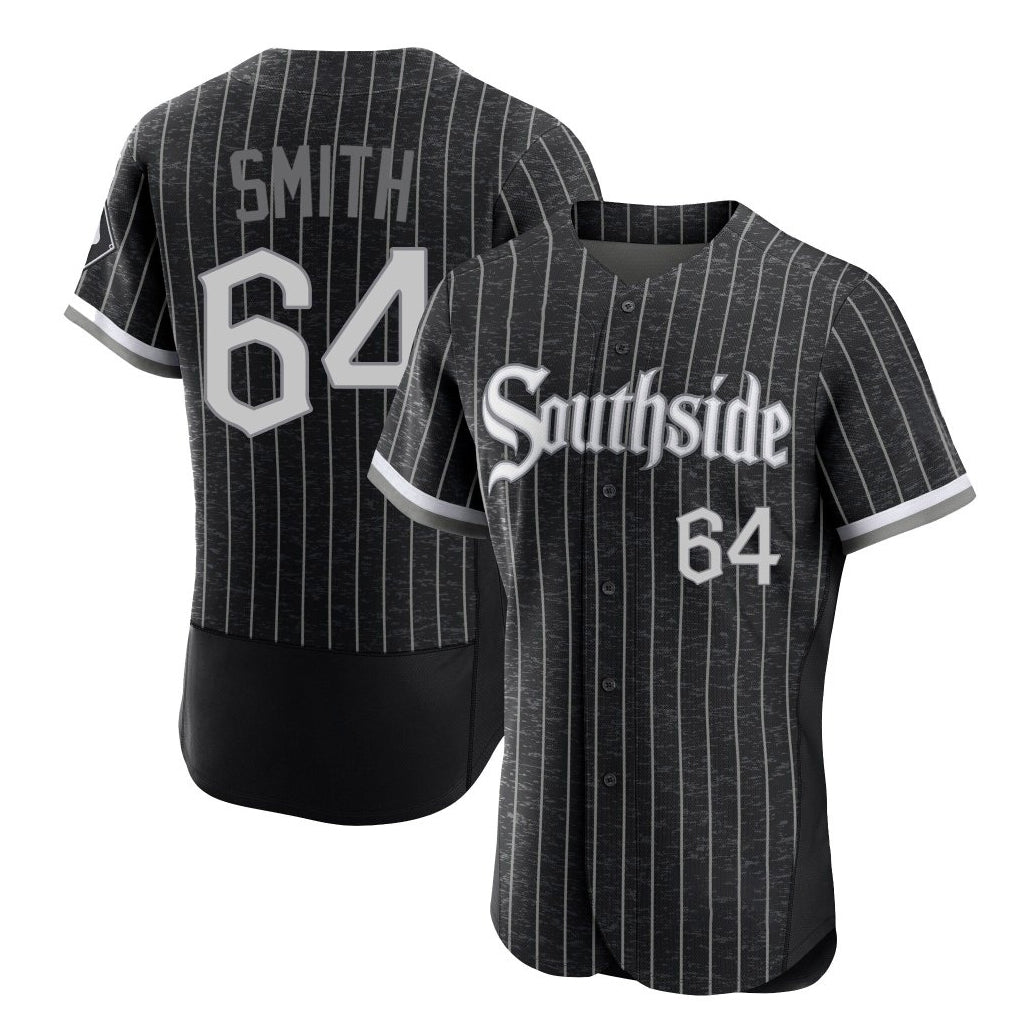 C.White Sox #64 Shane Smith Player Black City Connect Limited Elite Home Edoa Stitched Jerseys
