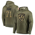 B.Ravens #71 Olaivavega Ioane Player Olive Salute to Service Pullover Hoodie Edoa Stitched Jerseys