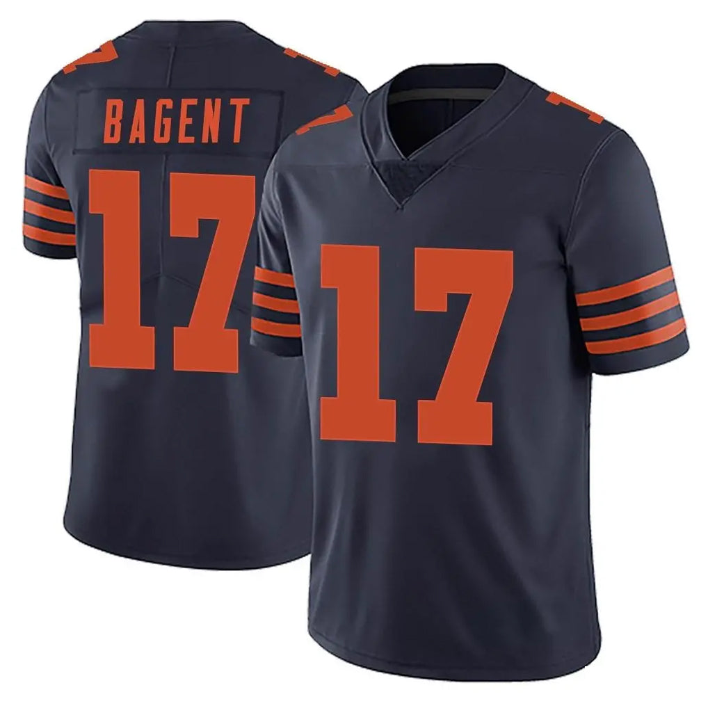 C.Bears #17 Tyson Bagent Player Navy Blue Alternate Vapor Untouchable Limited Edoa Stitched Jerseys