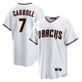 A.Diamondbacks #7 Corbin Carroll Player White Home Game Edoa Stitched Jerseys