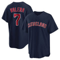 C.Guardians #7 George Valera Player Navy Game Home Edoa Stitched Jerseys
