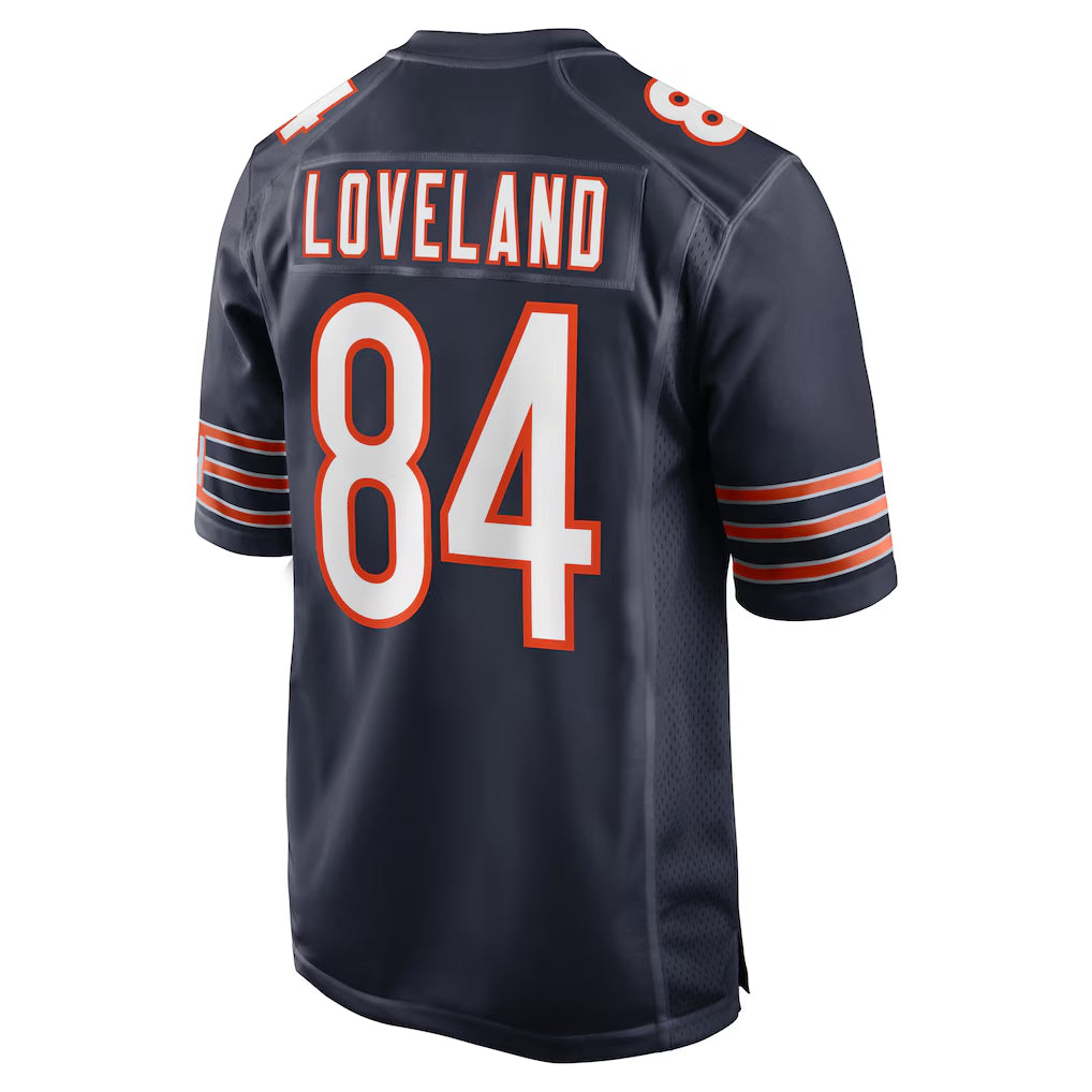 C.Bears #84 Colston Loveland Player Navy Home Game Edoa Stitched Jerseys