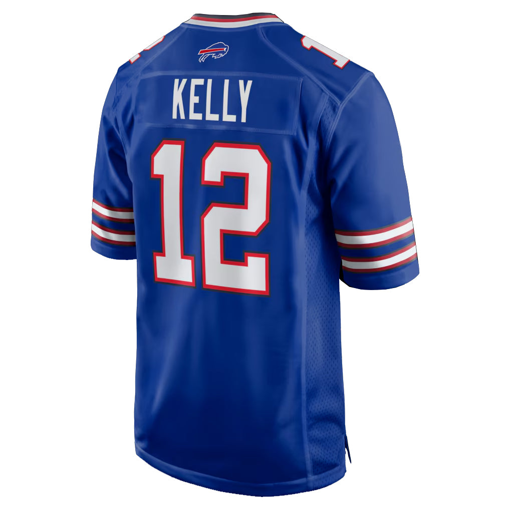 B.Bills #12 Jim Kelly Player Royal Home Game Edoa Stitched Jerseys