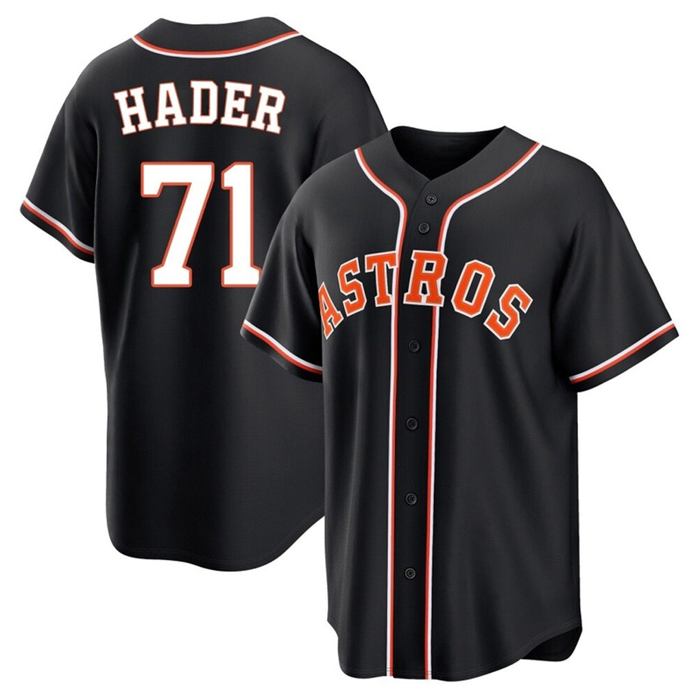 H.Astros #71 Josh Hader Player Black Fashion Out Home Game Edoa Stitched Jerseys