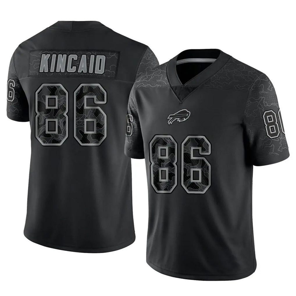 B.Bills #86 Dalton Kincaid Player Black RFLCTV Limited Edoa Stitched Jerseys