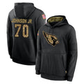 A.Cardinals #70 Paris Johnson Jr. Player Black Salute to Service Sideline Performance Pullover Hoodies Home Game Edoa Stitched Jerseys