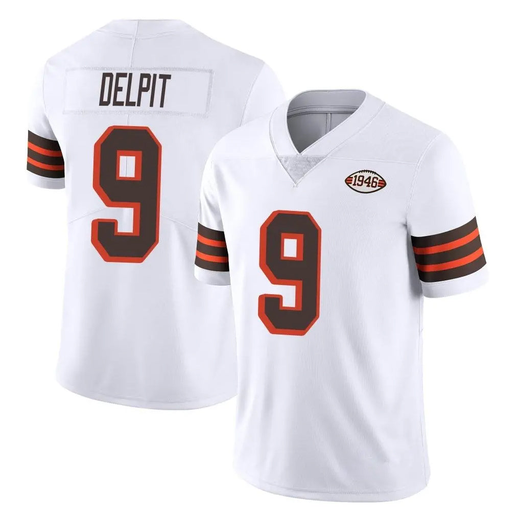 C.Browns #9 Grant Delpit Player White Limited  Vapor 1946 Collection Alternate Game Edoa Stitched Jerseys